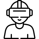 Schwarz-weißes Symbol eines Handmikrofons mit kurzem Griff, schräg nach rechts geneigt, ideal für die Darstellung von Audiowerkzeugen in 3D-Digitalisierungsprojekten.